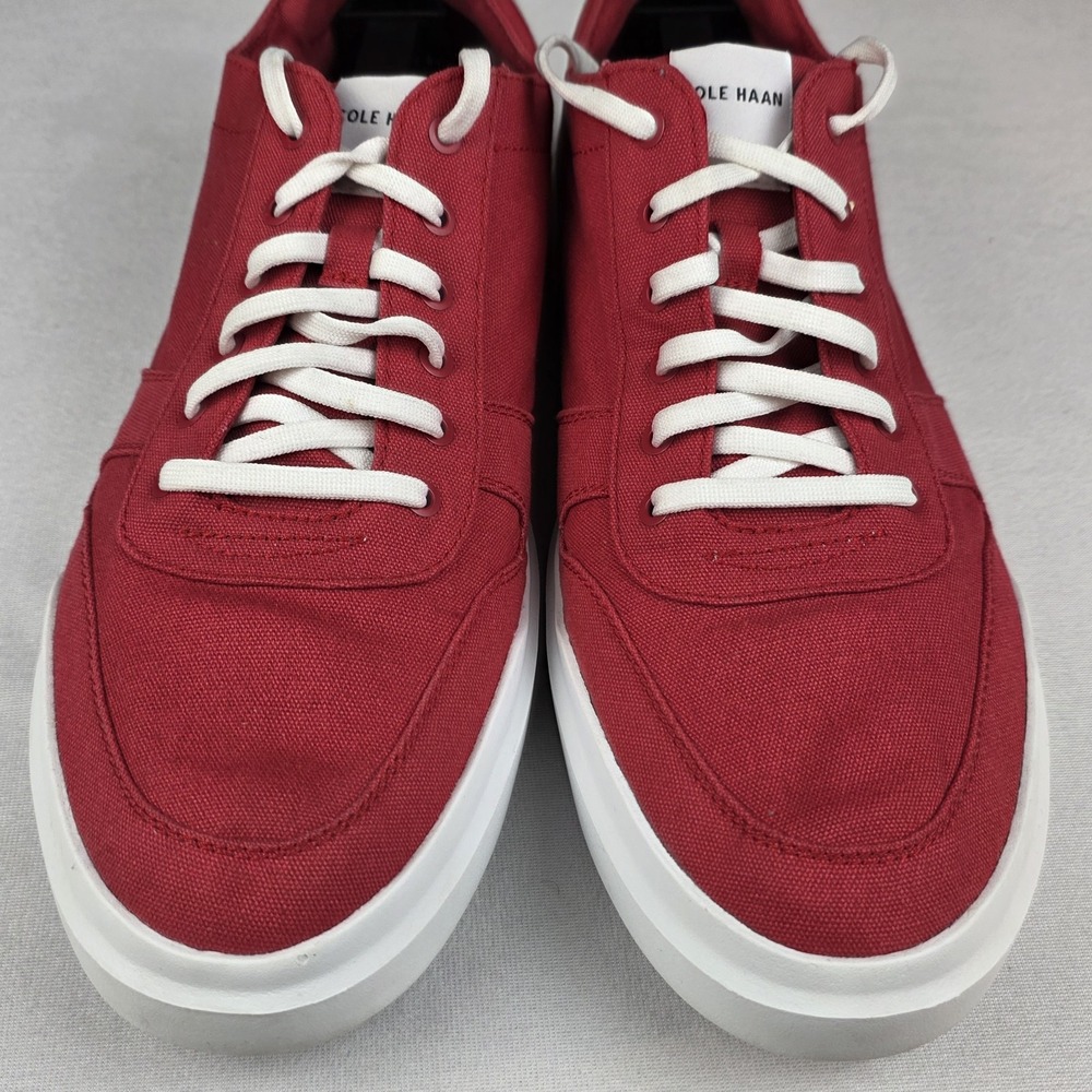 Cole Haan Men Red Grandpro Rally Canvas Court Sneaker‎ Lace Up Shoes Size 13M - Picture 10 of 13